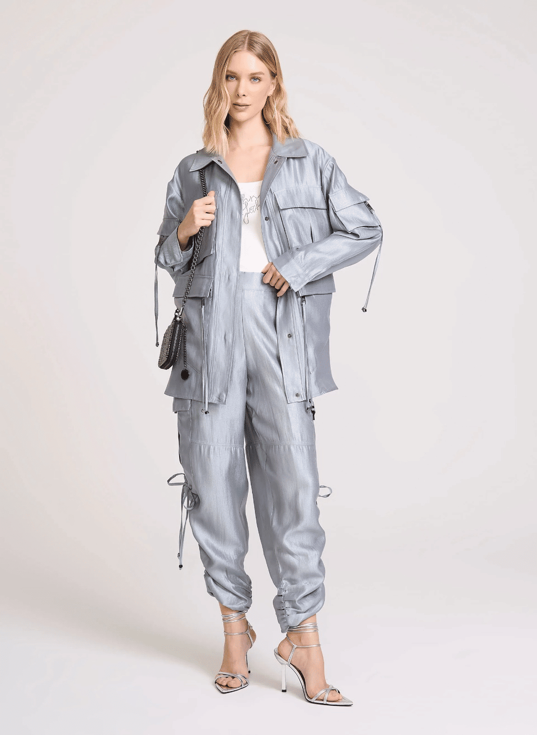 CALCA METAL BRIGHT  PRATA JOHN JOHN CALCA METAL BRIGHT  PRATA JOHN JOHN