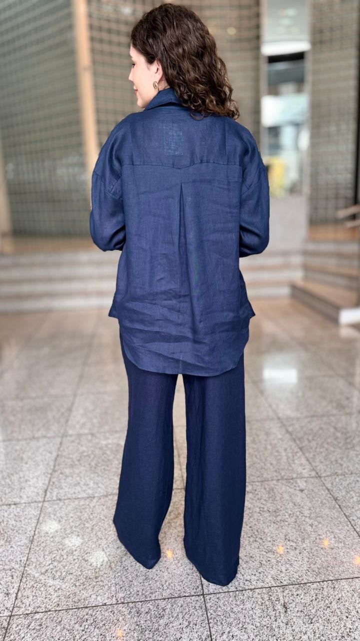 CAMISA CHLOE AZUL MARINHO CAMISA CHLOE AZUL MARINHO