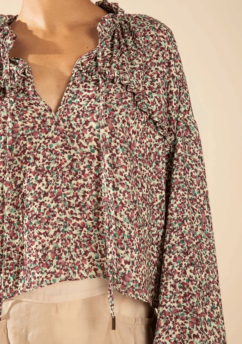 BLUSA SOLTA DECOTE V MORENA ROSA BLUSA SOLTA DECOTE V MORENA ROSA