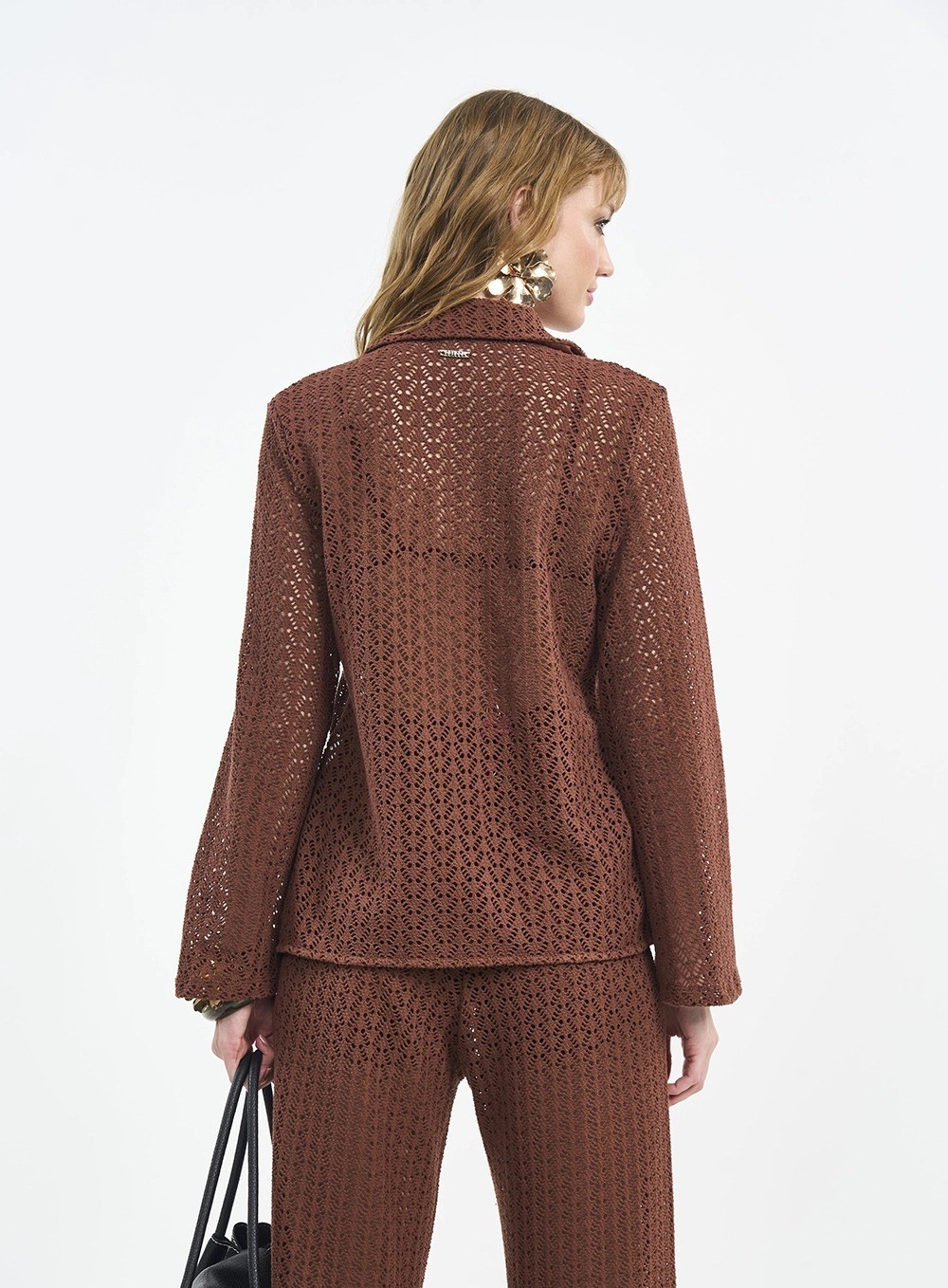 CAMISA COM TEXTURA MARROM TIRAMISU COLCCI CAMISA COM TEXTURA MARROM TIRAMISU COLCCI