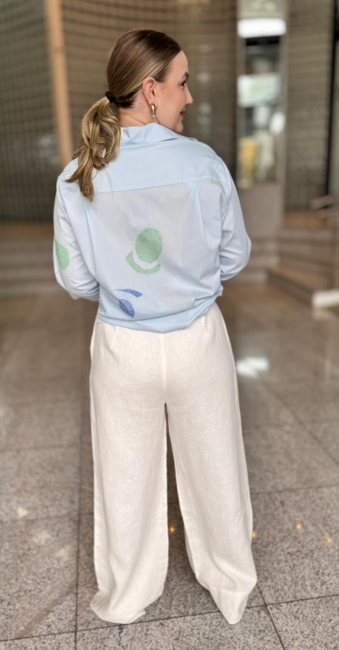 CALCA COS PESPONTADO LINHO SMP ANIMALE CALCA COS PESPONTADO LINHO SMP ANIMALE