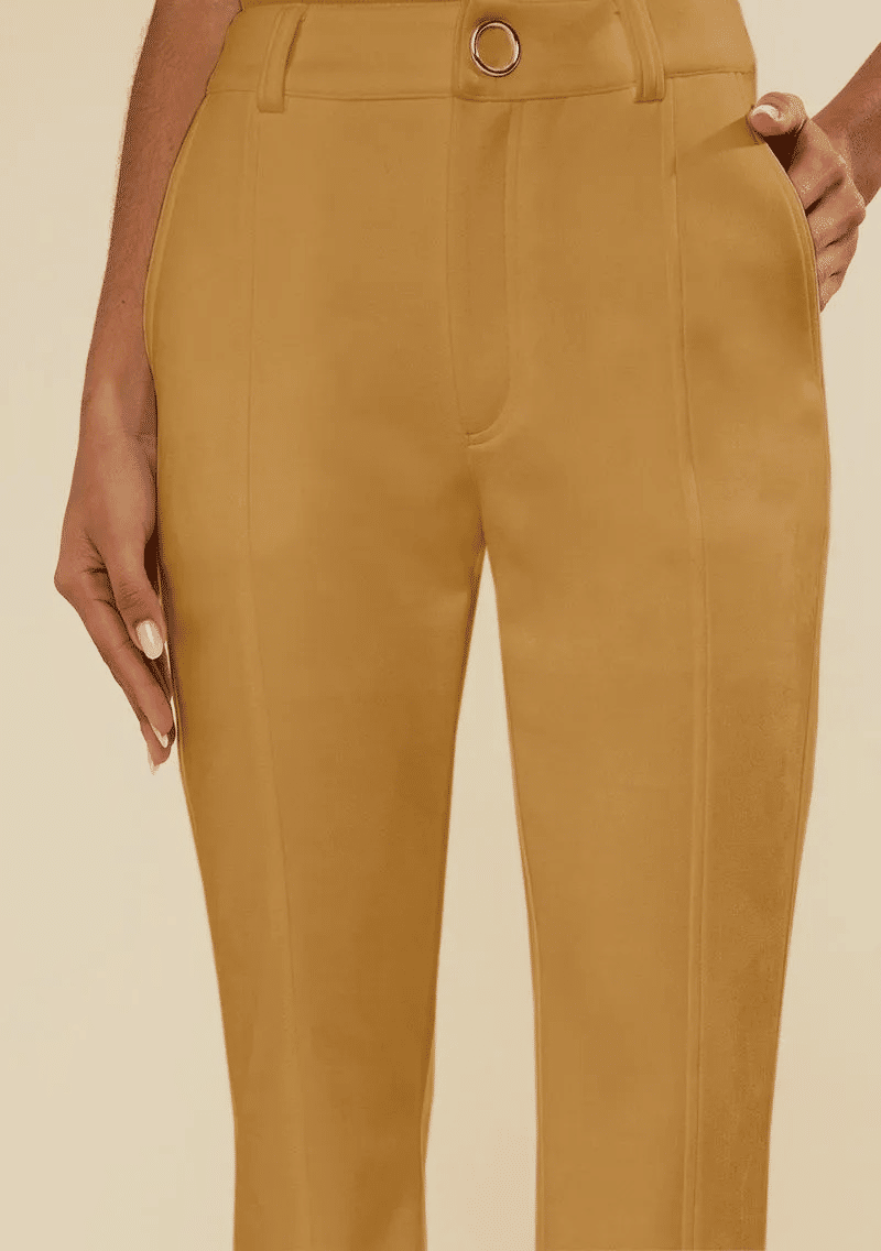 CALCA BOOT CUT ALTA CAMEL MORENA ROSA