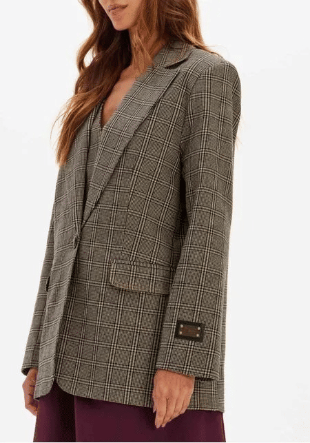 BLAZER OVERSIZED ALONGADO XADREZ LANÇA PERFUME BLAZER OVERSIZED ALONGADO XADREZ LANÇA PERFUME