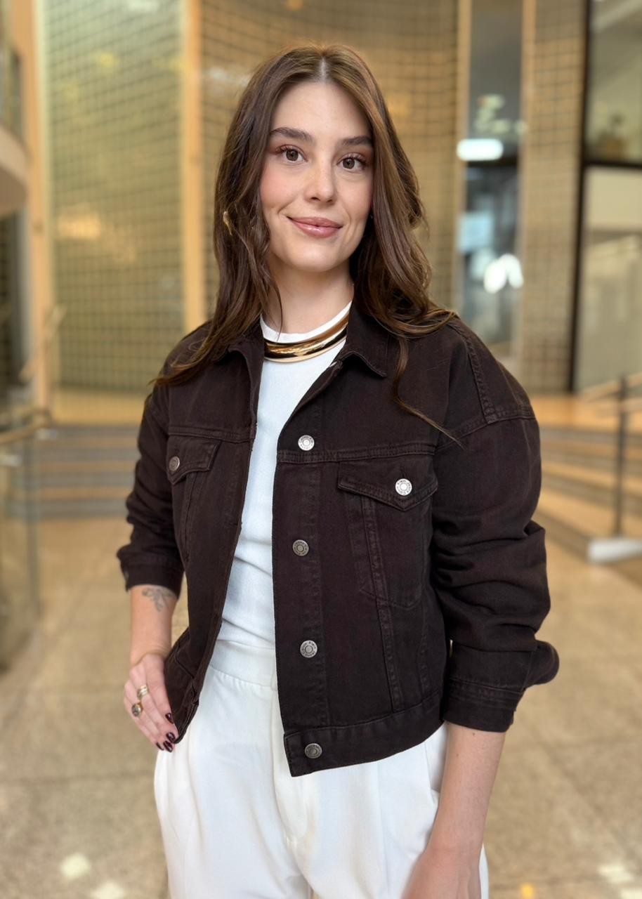 JAQUETA COLOR OVER MARROM CALVIN KLEIN