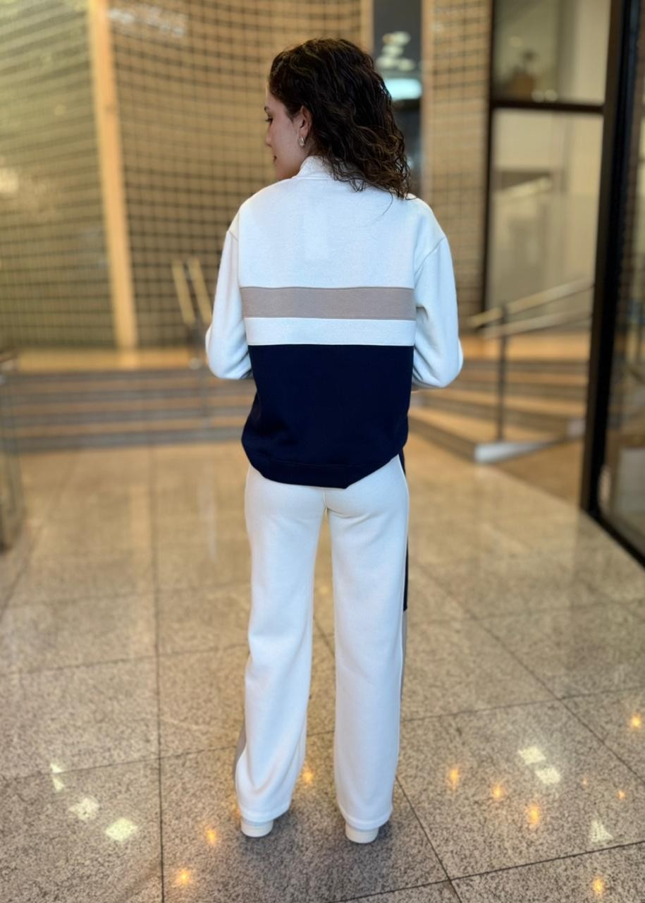 CALCA MOLETOM RECORTES OFF WHITE  CALVIN KLEIN