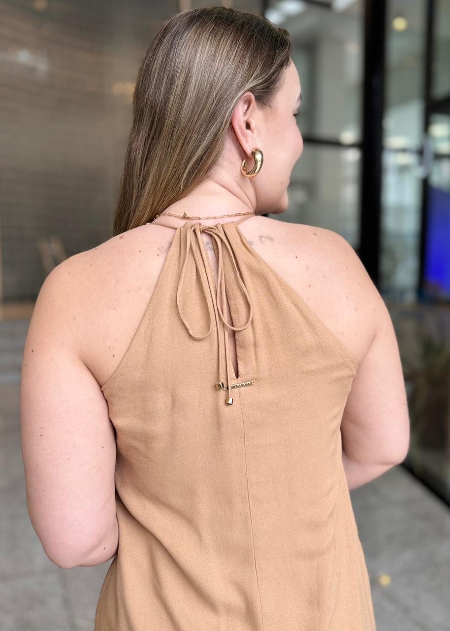 VESTIDO LONGO DECOTE REDONDO COM ALCAS MORENA ROSA VESTIDO LONGO DECOTE REDONDO COM ALCAS MORENA ROSA