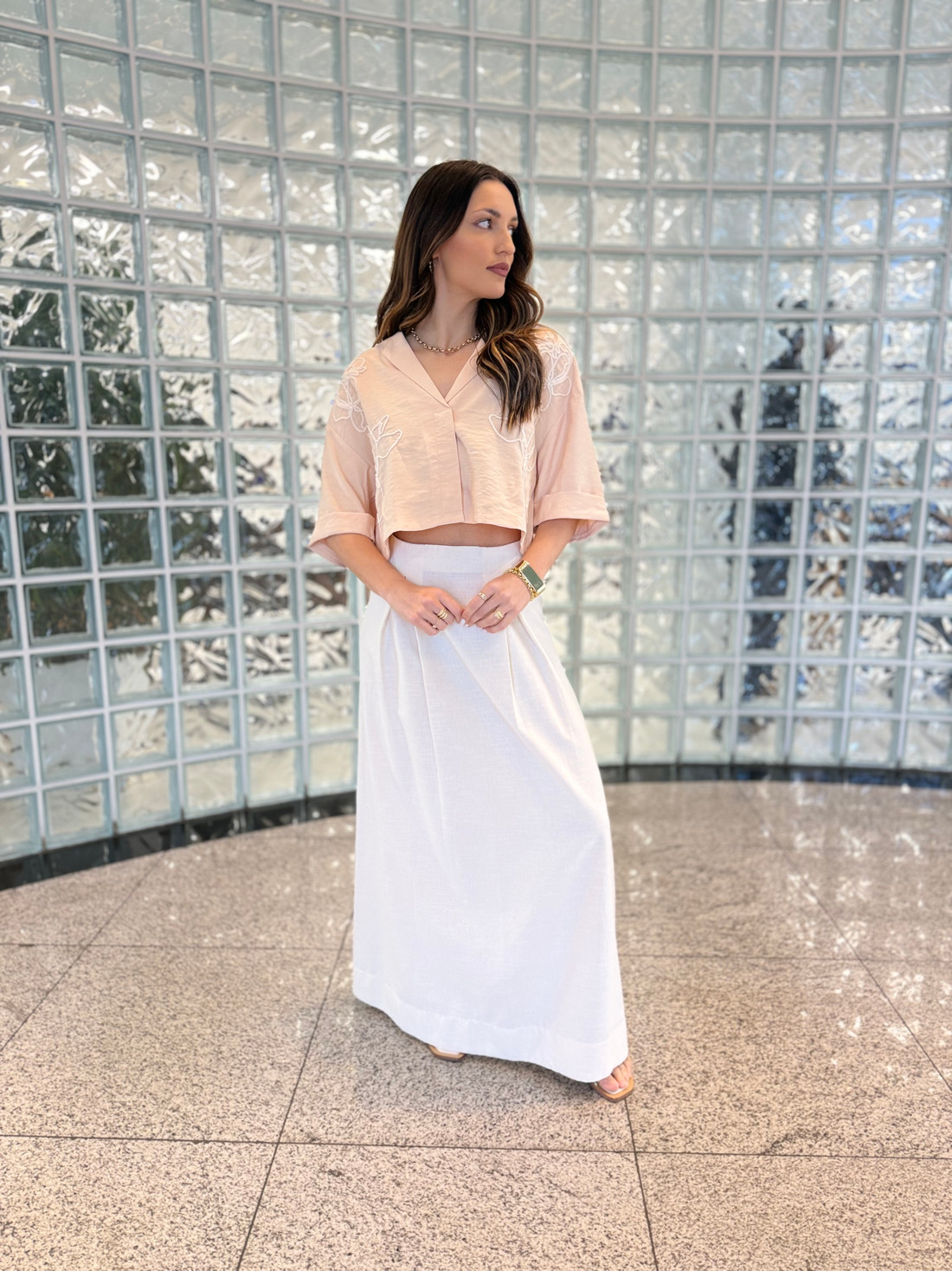 CAMISA C/ BORDADOS AMENDOA MY PLACE CAMISA C/ BORDADOS AMENDOA MY PLACE