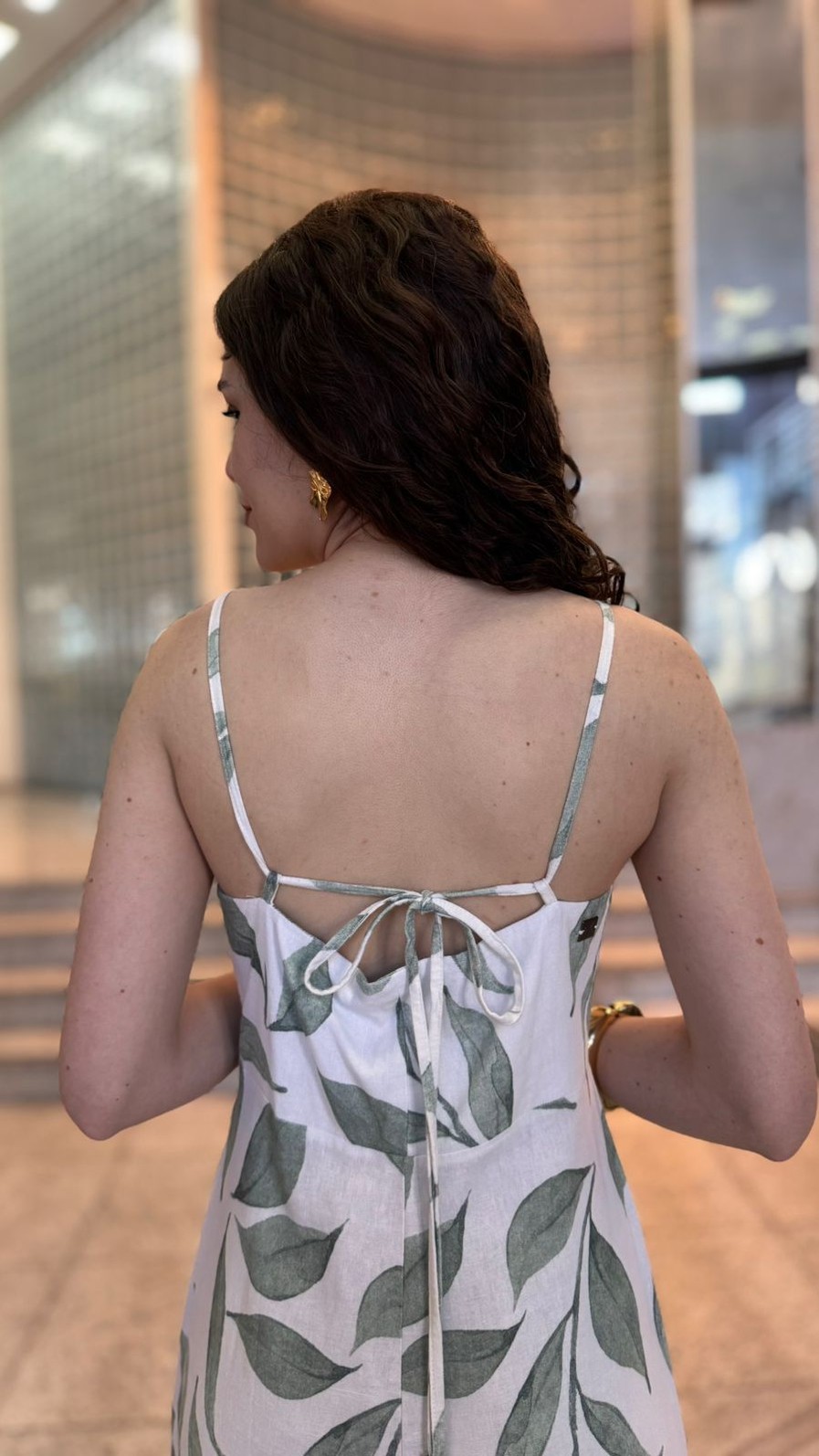 VESTIDO LONGO LINHO ESTAMPADO CALVIN KLEIN VESTIDO LONGO LINHO ESTAMPADO CALVIN KLEIN