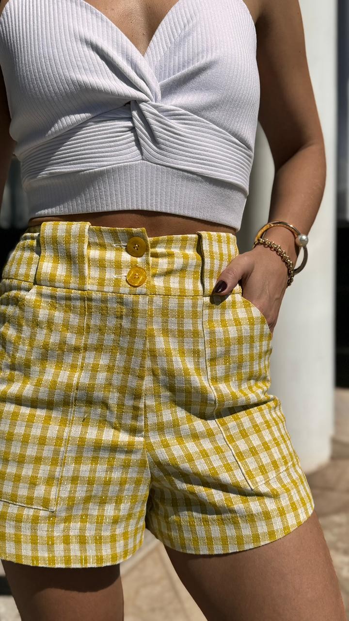 SHORT LINHO VICHY GOLD MY PLACE