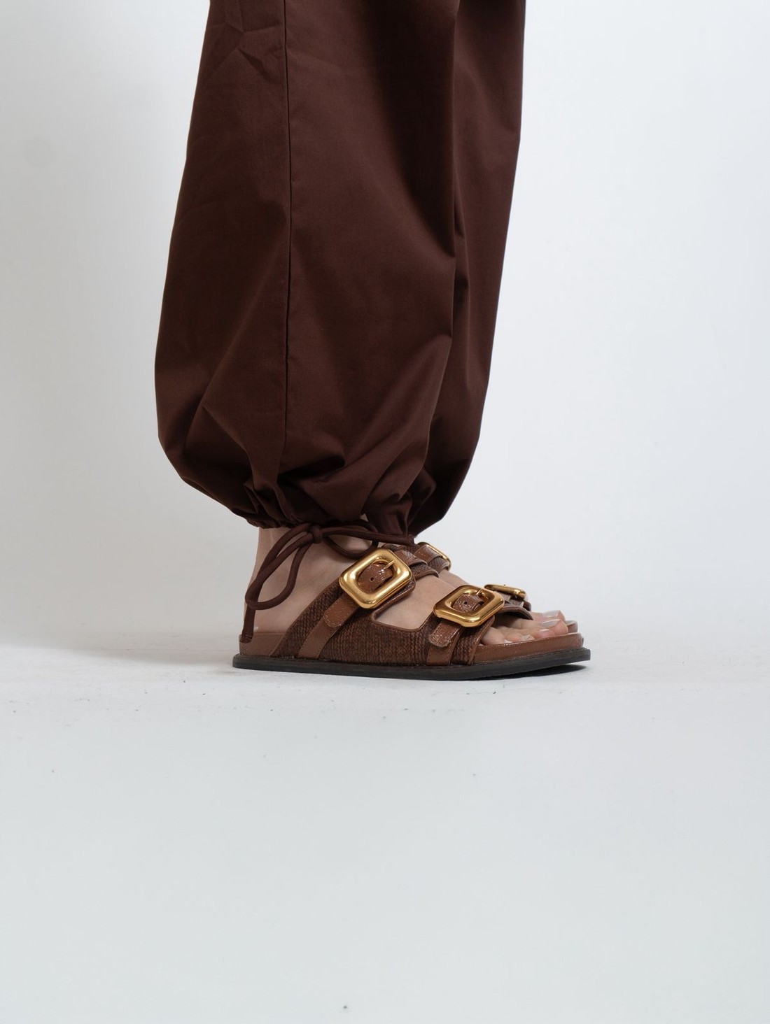 CALCA JOGGING ALTA  MARROM MORENA ROSA