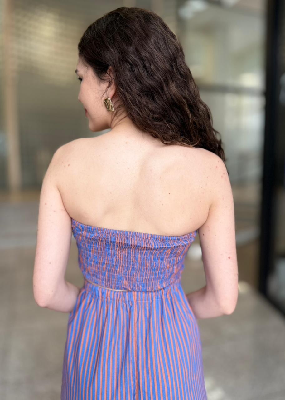 VESTIDO SEM ALCA LISTRADO - 38 - UNICA VESTIDO SEM ALCA LISTRADO - 38 - UNICA