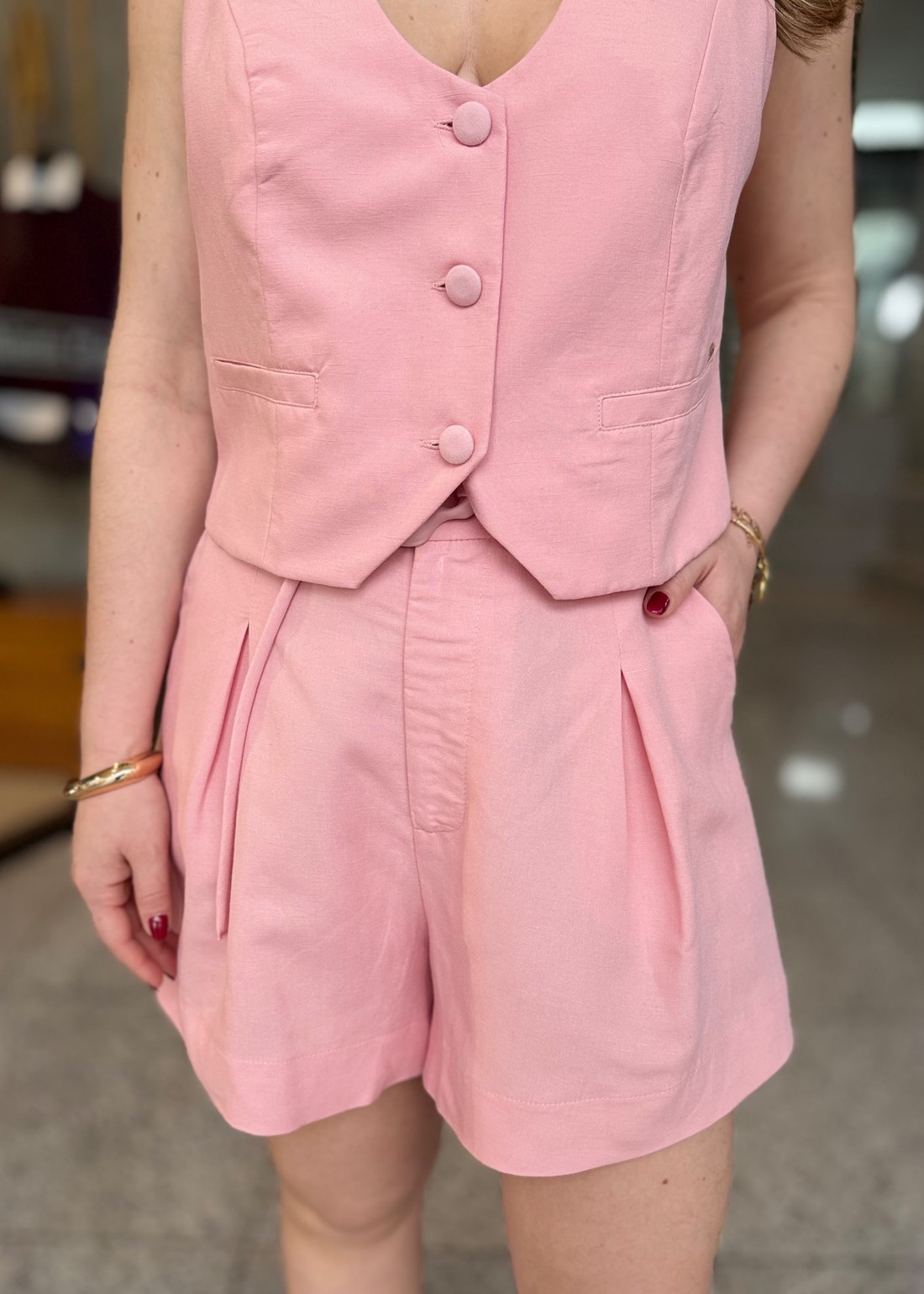 SHORT LINHO ROSA ICE PINK COLCCI SHORT LINHO ROSA ICE PINK COLCCI