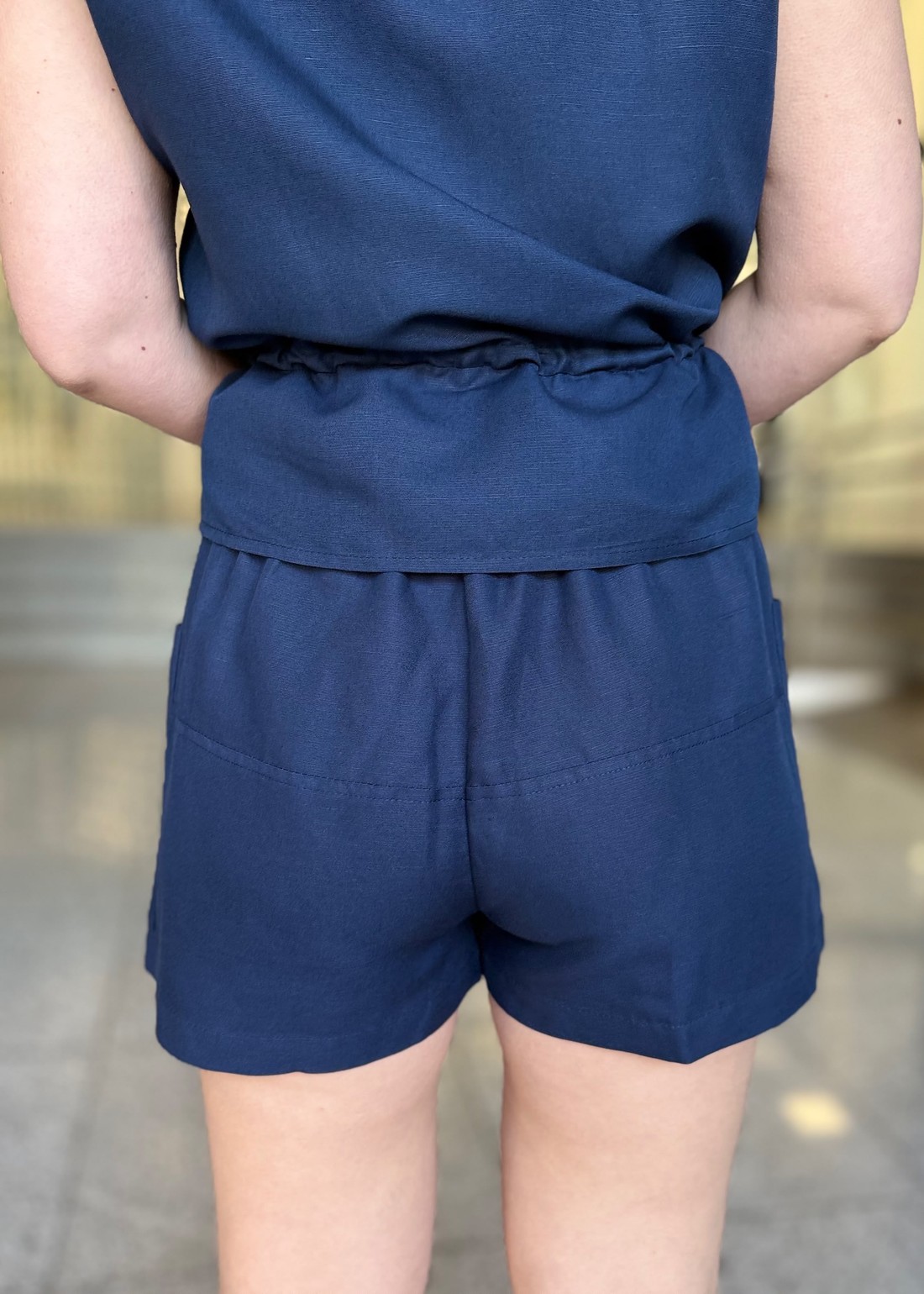 SHORTS PESPONTO DEEP BLUE AZUL MARINHO ANIMALE SHORTS PESPONTO DEEP BLUE AZUL MARINHO ANIMALE
