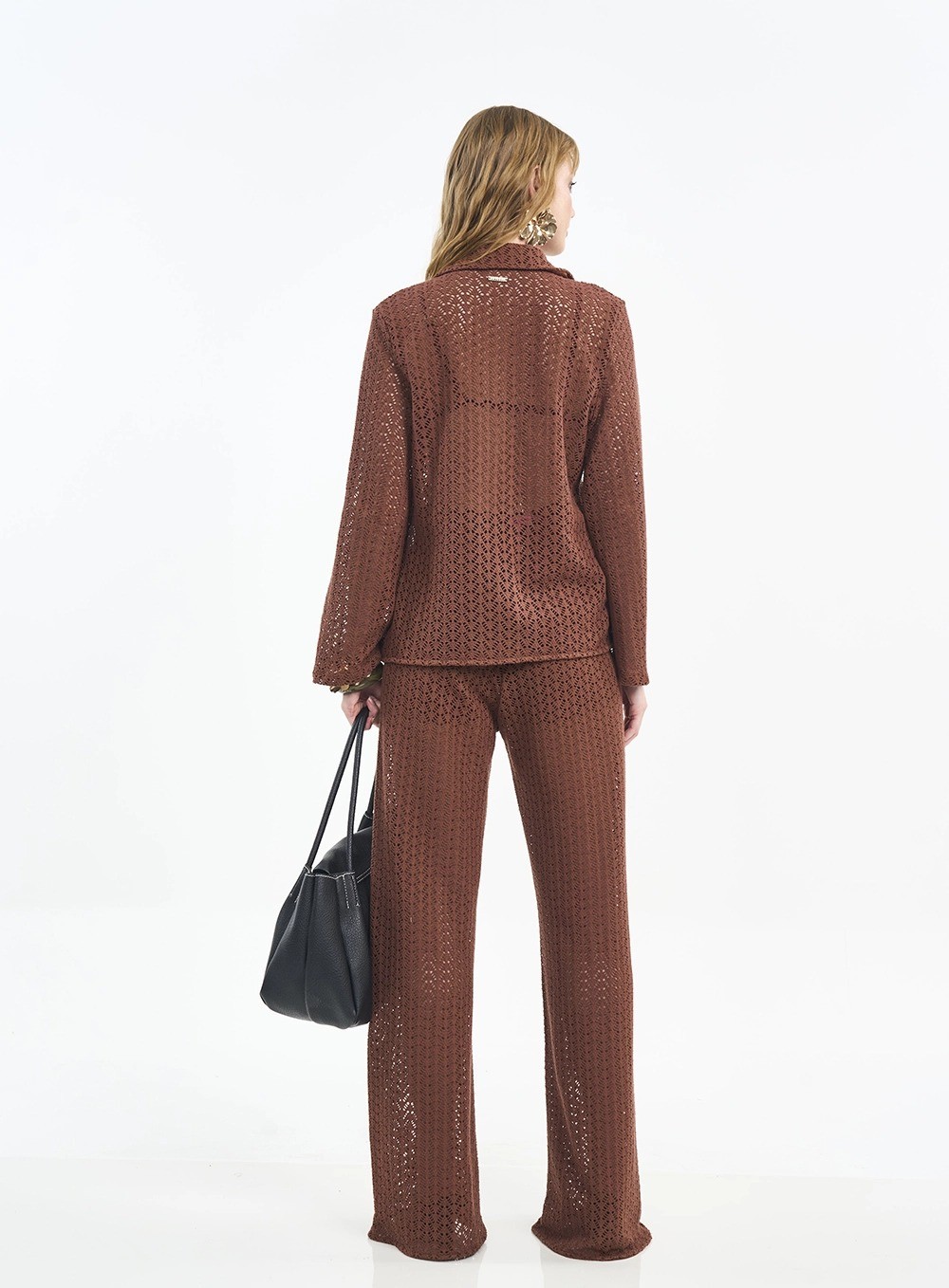 CAMISA COM TEXTURA MARROM TIRAMISU COLCCI CAMISA COM TEXTURA MARROM TIRAMISU COLCCI