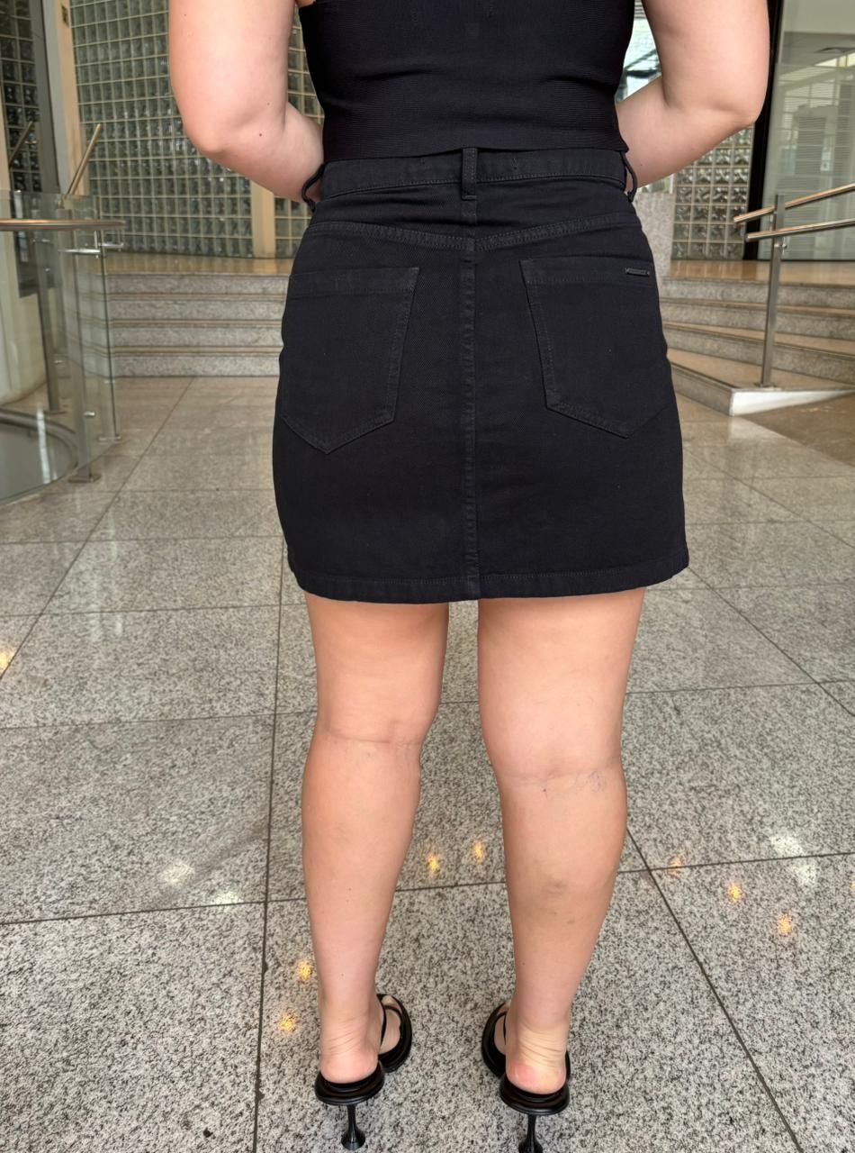 MINI SAIA BLACK BORDADA MY PLACE