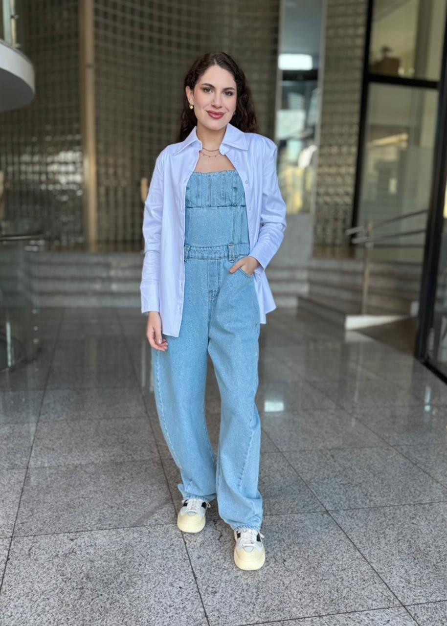 MACACÃO JEANS INDIGO FORUM