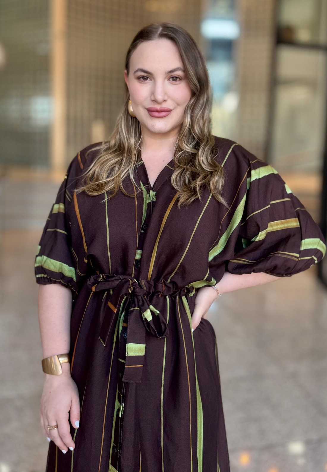 CHEMISIER LINHO ESTAMPADO GREEN WATERCOL FORUM CHEMISIER LINHO ESTAMPADO GREEN WATERCOL FORUM