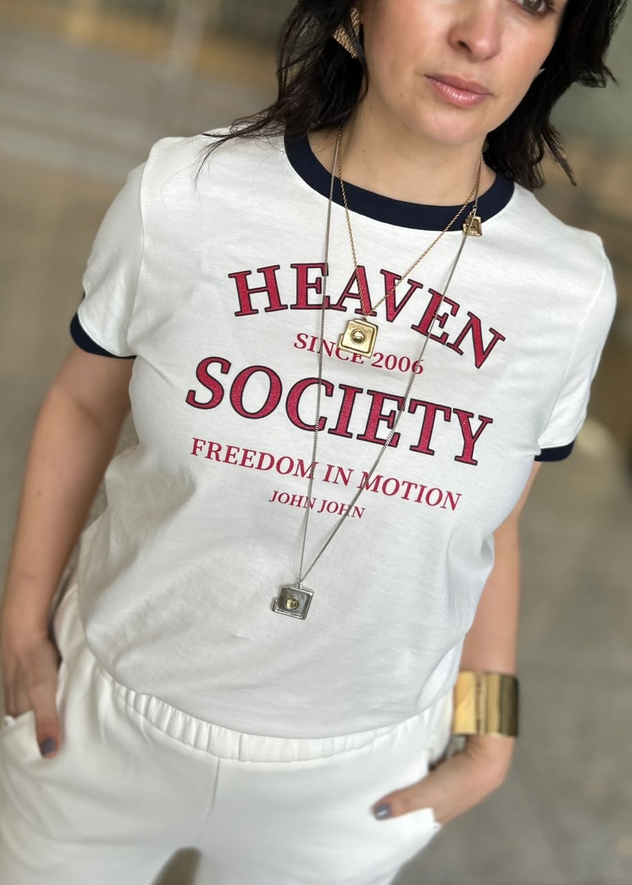 T SHIRT HEAVEN SOCIETY OFF WHITE JOHN JOHN T SHIRT HEAVEN SOCIETY OFF WHITE JOHN JOHN