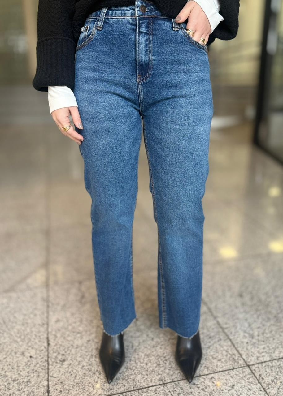 CALCA JEANS CROPPED STRAIGHT CALVIN KLEIN CALCA JEANS CROPPED STRAIGHT CALVIN KLEIN