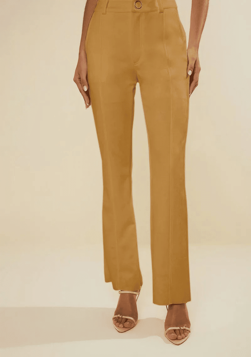 CALCA BOOT CUT ALTA CAMEL MORENA ROSA