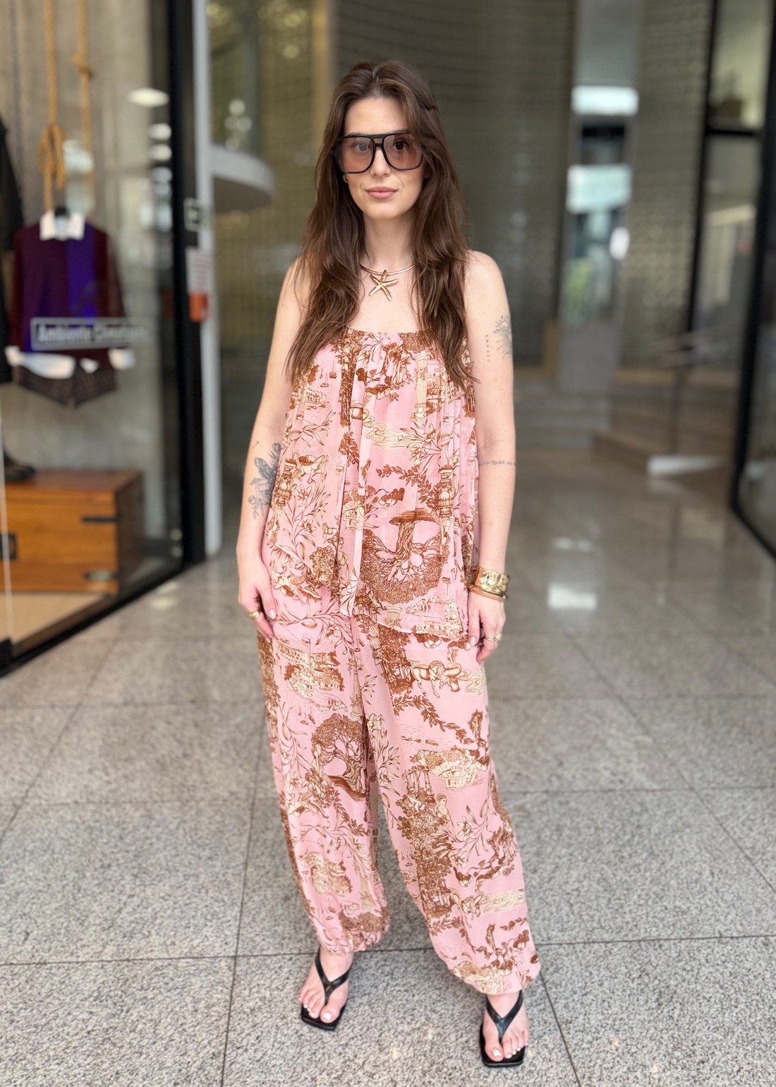 CALÇA FLUIDA ESTAMPADA KALISTE COLCCI CALÇA FLUIDA ESTAMPADA KALISTE COLCCI
