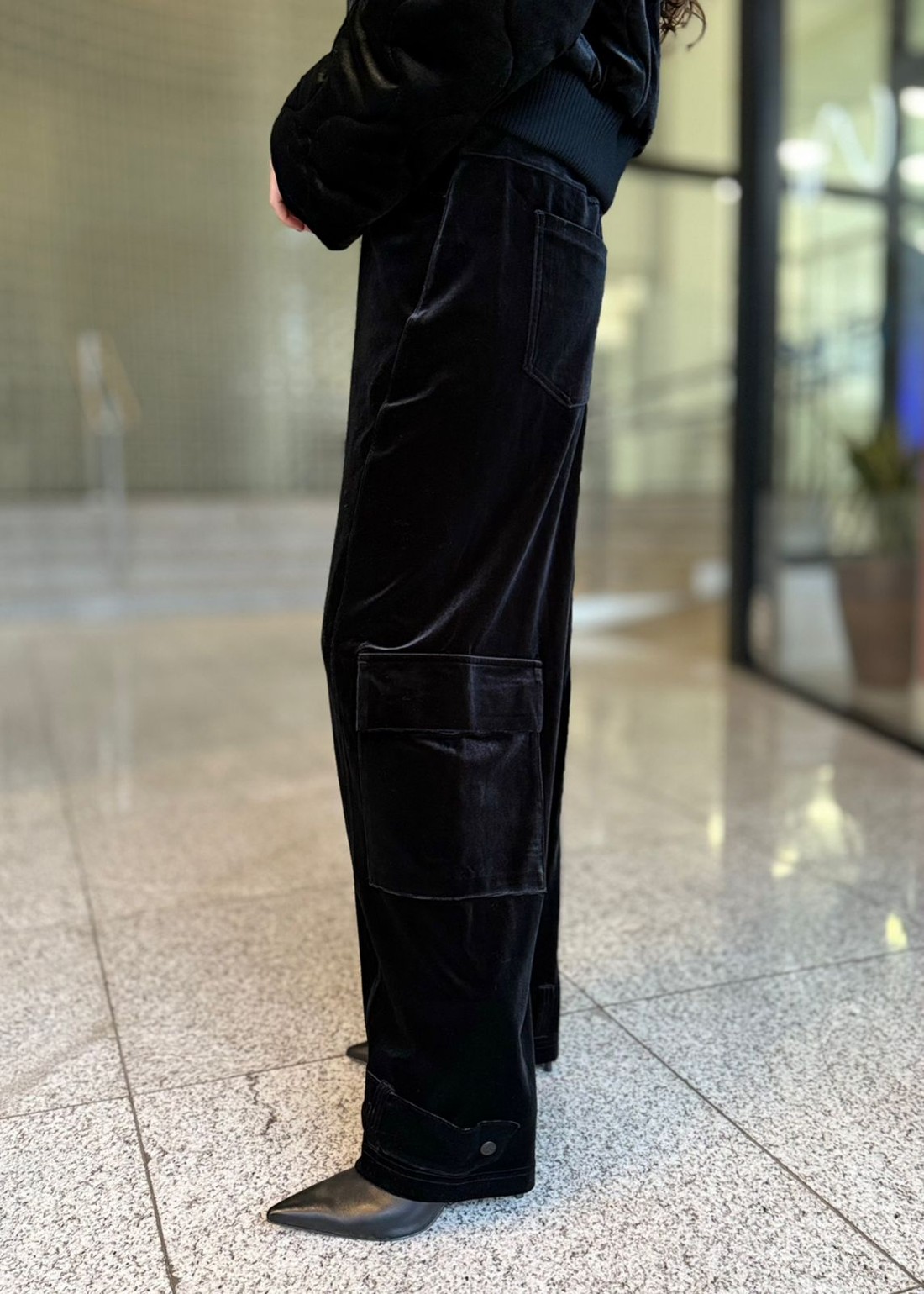 CALCA VELVET PRETO JOHN JOHN CALCA VELVET PRETO JOHN JOHN