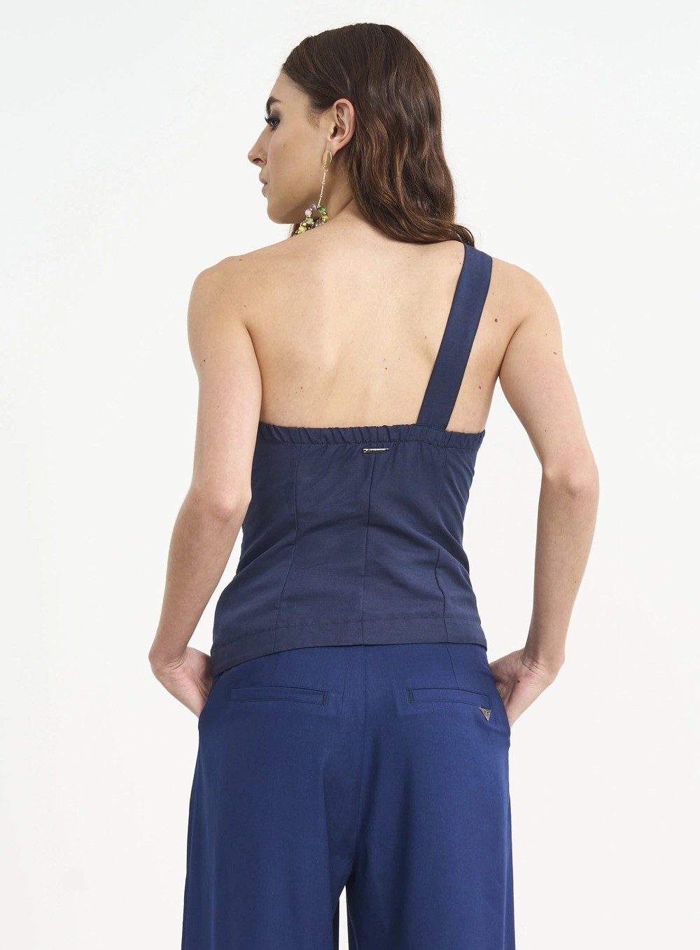 BLUSA LINHO AZUL OLYMPIC COLCCI BLUSA LINHO AZUL OLYMPIC COLCCI
