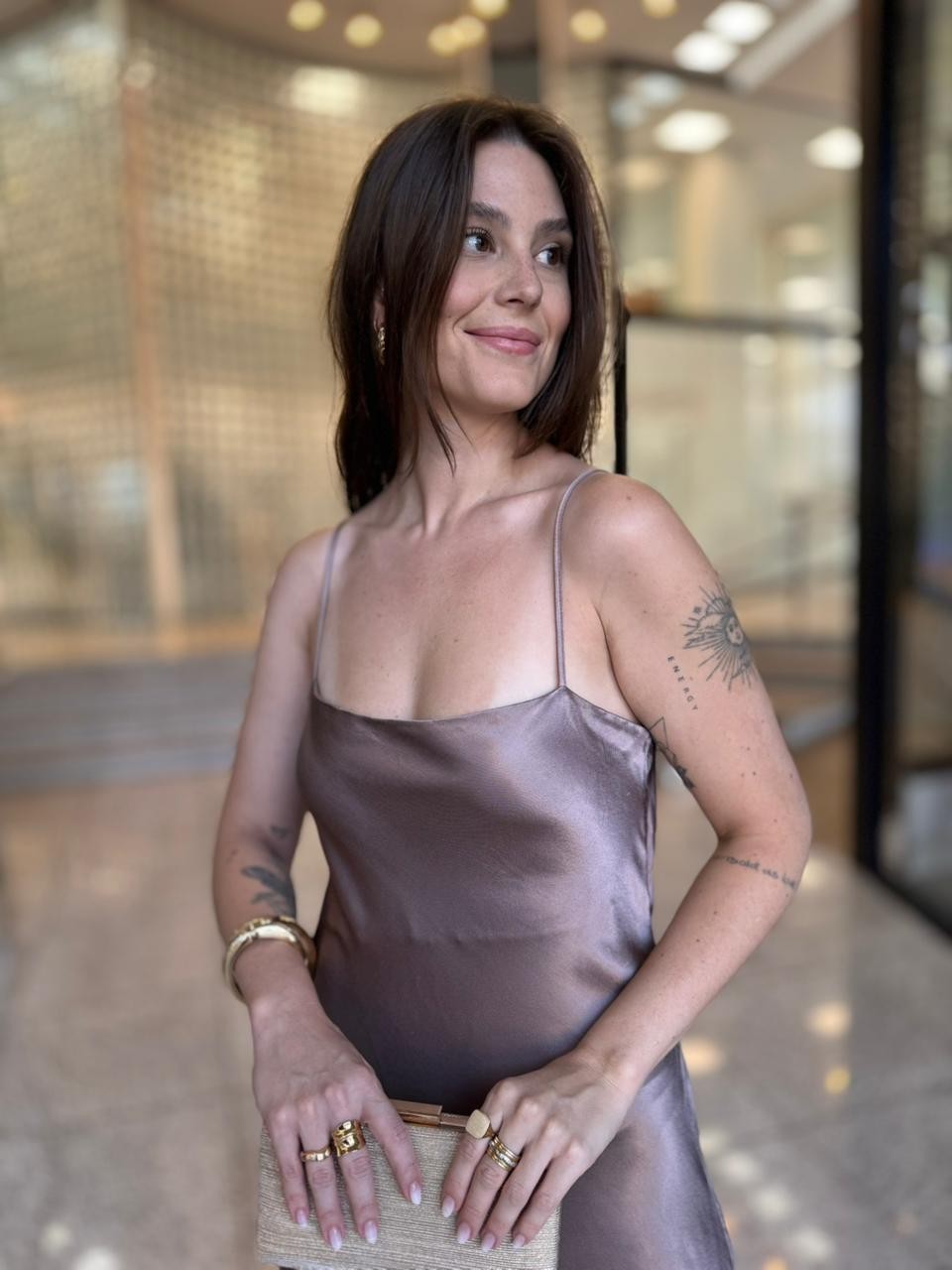 VESTIDO MARROM FORUM