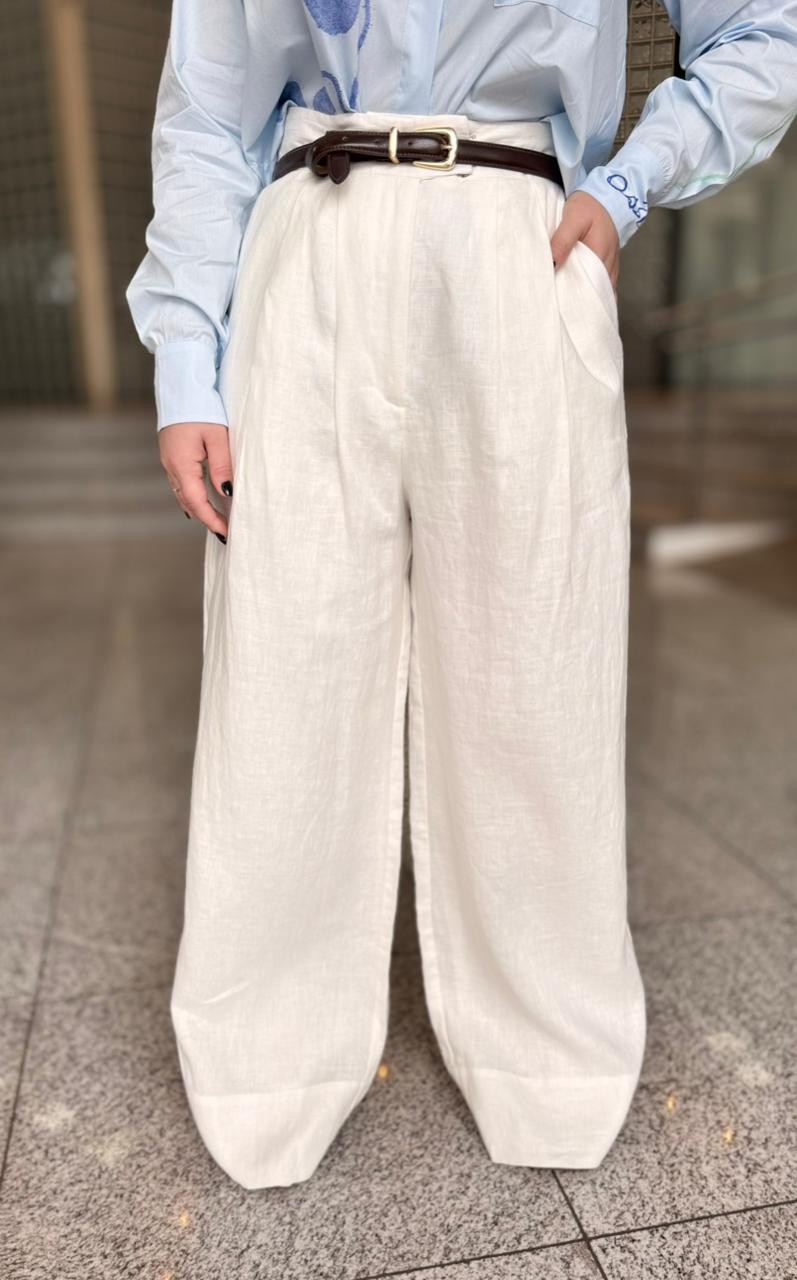 CALCA COS PESPONTADO LINHO SMP ANIMALE CALCA COS PESPONTADO LINHO SMP ANIMALE