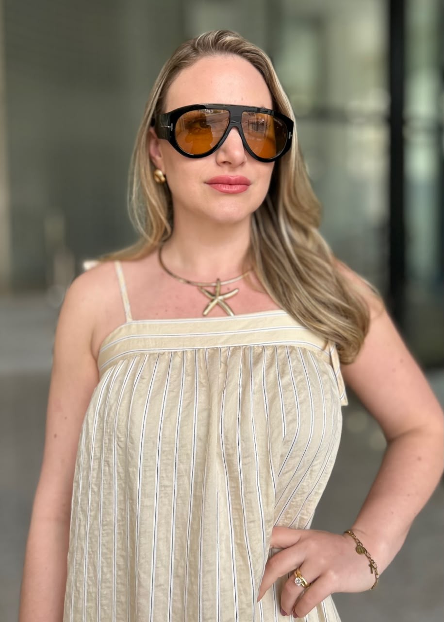 VESTIDO VISCOSTRIPE LONGO ALCAS AMARELO CLARO VESTIDO VISCOSTRIPE LONGO ALCAS AMARELO CLARO