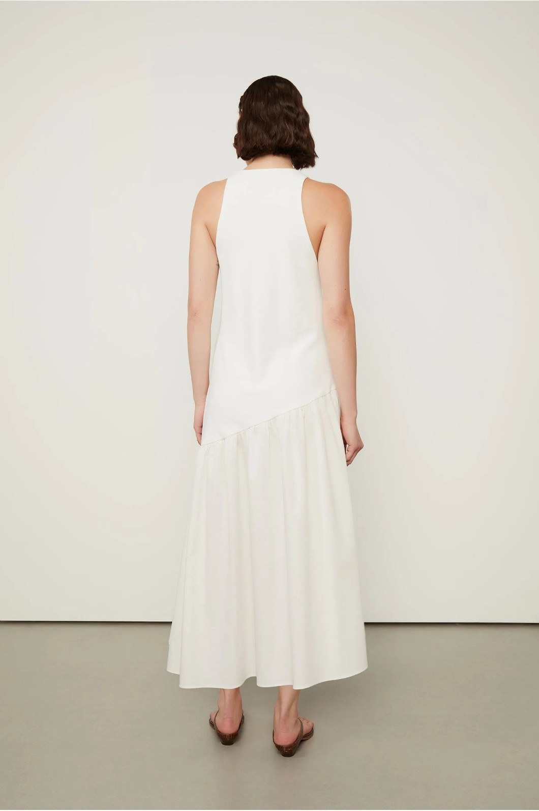 VESTIDO MALHA RECORTES COM TRICOLINE ANIMALE