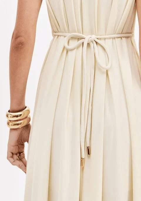 VESTIDO SUPER MIDI COM CORDÃO E AVIAMENTOS LANÇA PERFUME