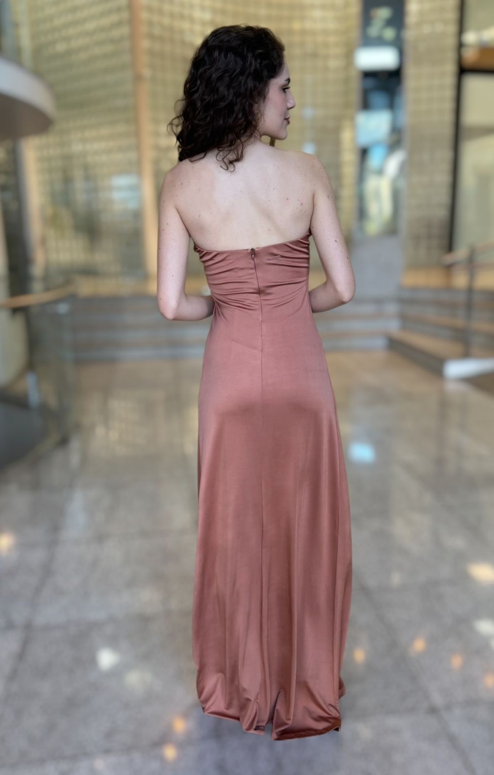 VESTIDO MIDI MARROM ORSO FORUM VESTIDO MIDI MARROM ORSO FORUM