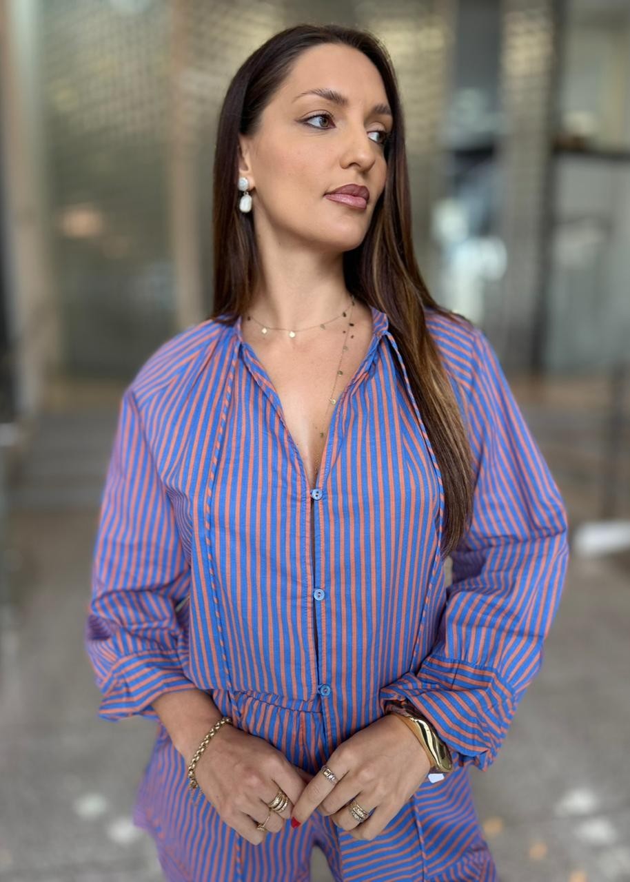 CAMISA VOIL LISTRADO ANIMALE CAMISA VOIL LISTRADO ANIMALE