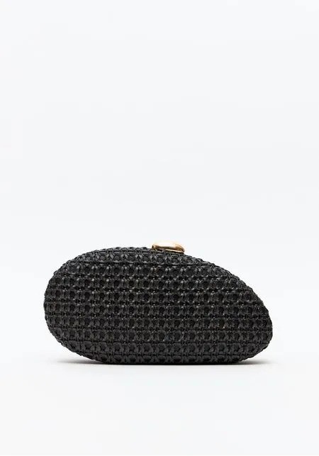BOLSA CLUTCH PALHA COM PINGENTE LP PRETA LANÇA PERFUME BOLSA CLUTCH PALHA COM PINGENTE LP PRETA LANÇA PERFUME