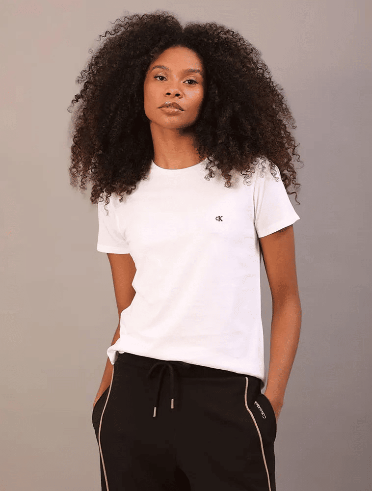 CAMISETA BORDADO CK BRANCO CALVIN KLEIN CAMISETA BORDADO CK BRANCO CALVIN KLEIN