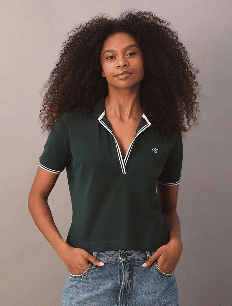 BLUSA POLO VERDE MEDIO CALVIN KLEIN BLUSA POLO VERDE MEDIO CALVIN KLEIN
