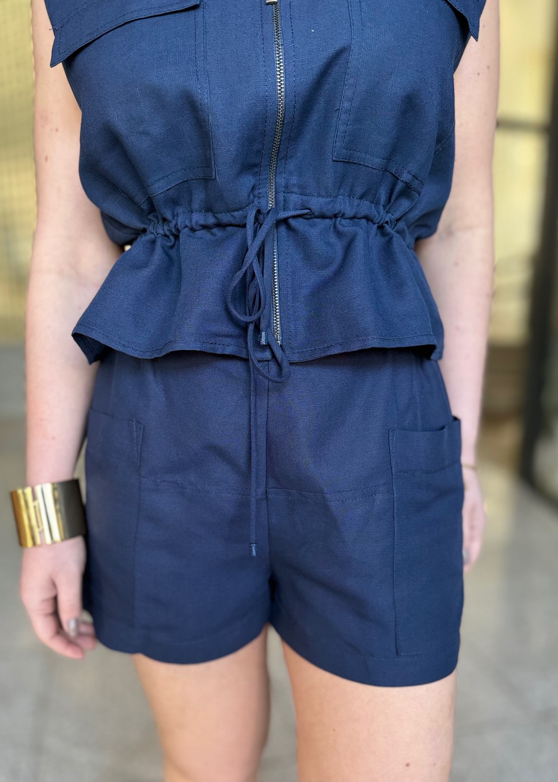 BLUSA UTILITARIA DEEP BLUE AZUL MARINHO ANIMALE BLUSA UTILITARIA DEEP BLUE AZUL MARINHO ANIMALE