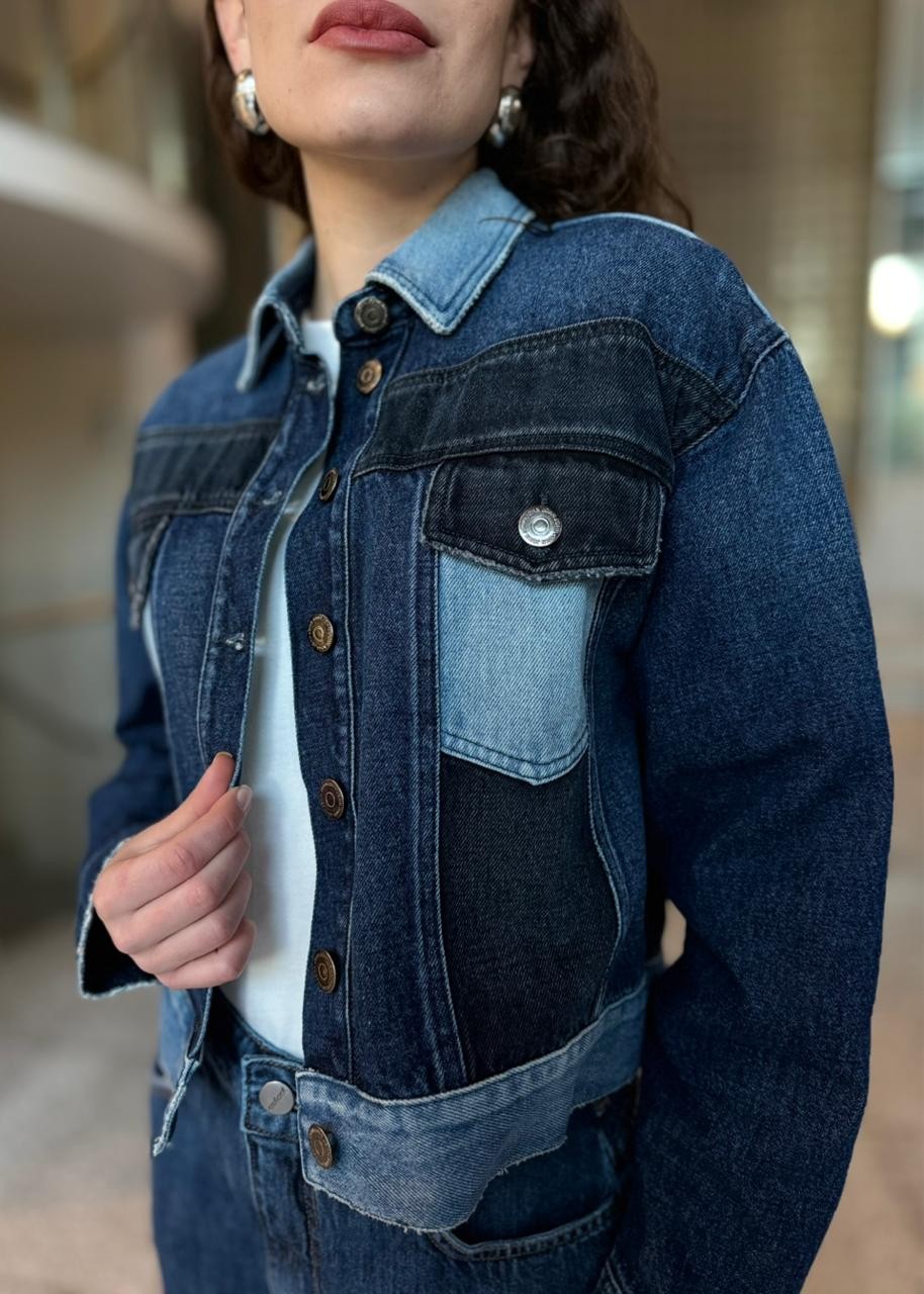 JAQUETA MIXED JEANS ESCURO JOHN JOHN JAQUETA MIXED JEANS ESCURO JOHN JOHN