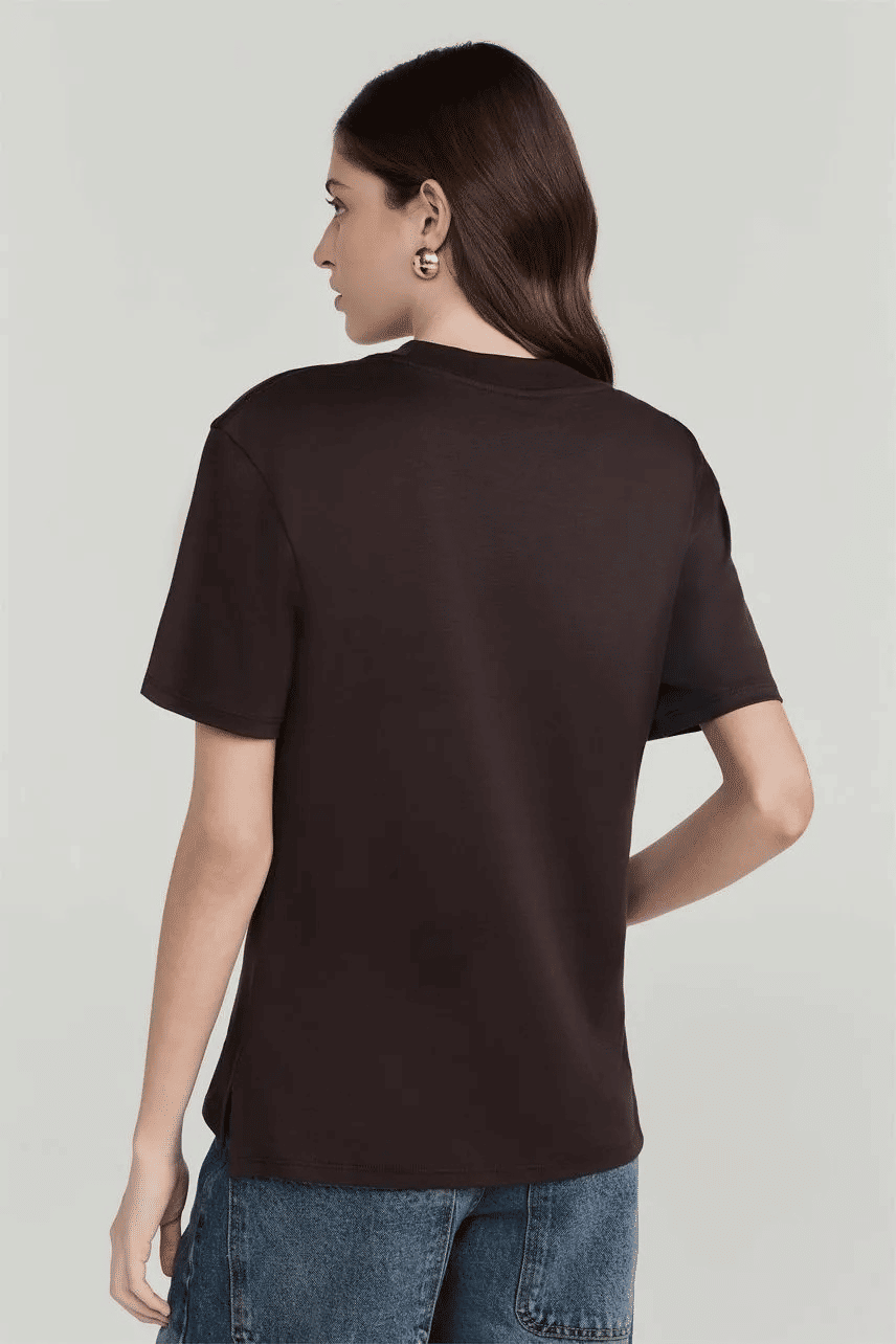 TSHIRT PIMA LIRA MARROM EXPRESSO NV TSHIRT PIMA LIRA MARROM EXPRESSO NV