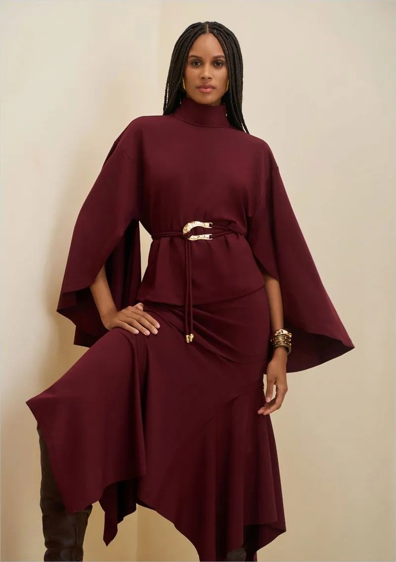 BLUSA OVERSIZED COM CINTO BORDO MORENA ROSA