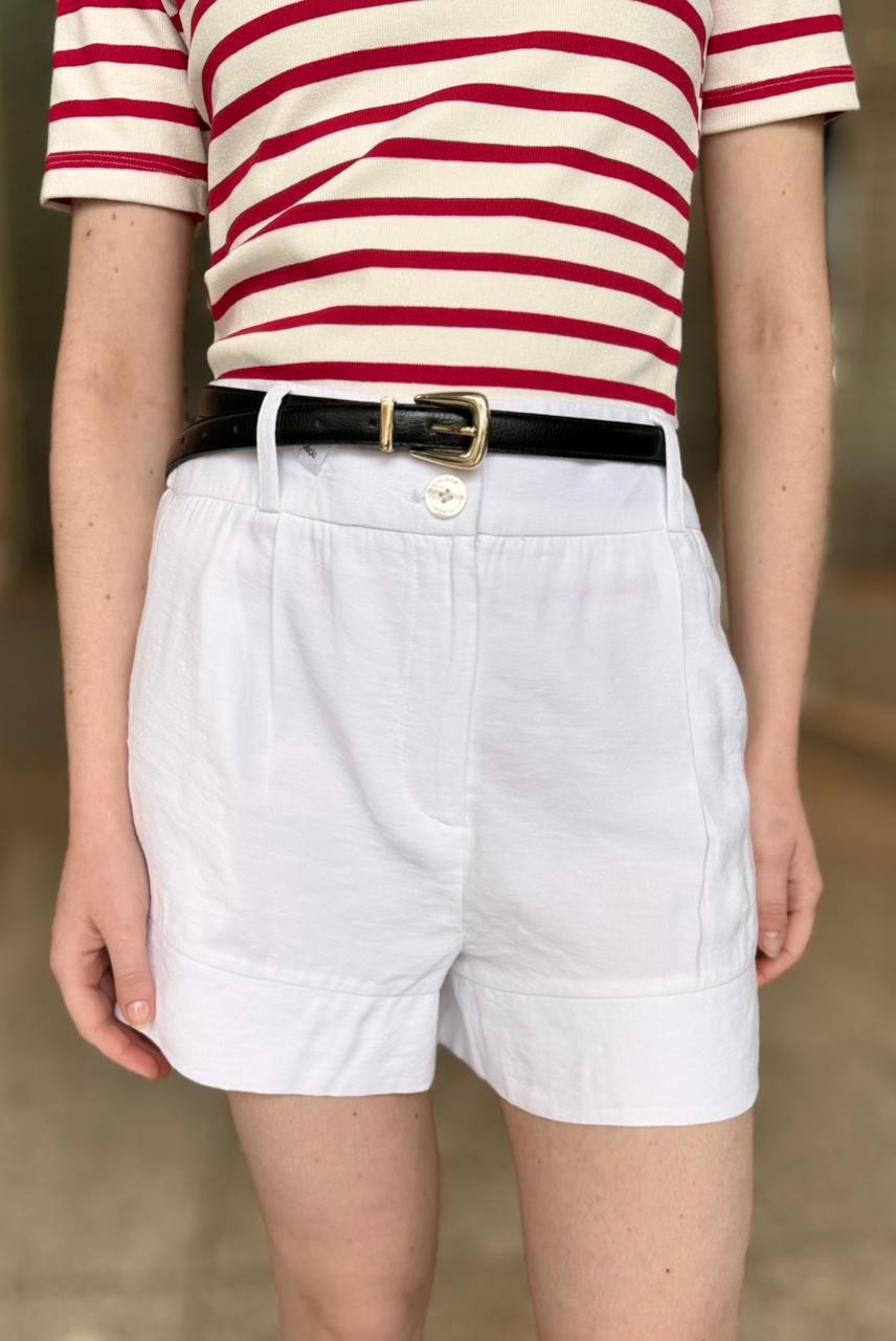SHORT 2 BOTOES BRANCO MY PLACE