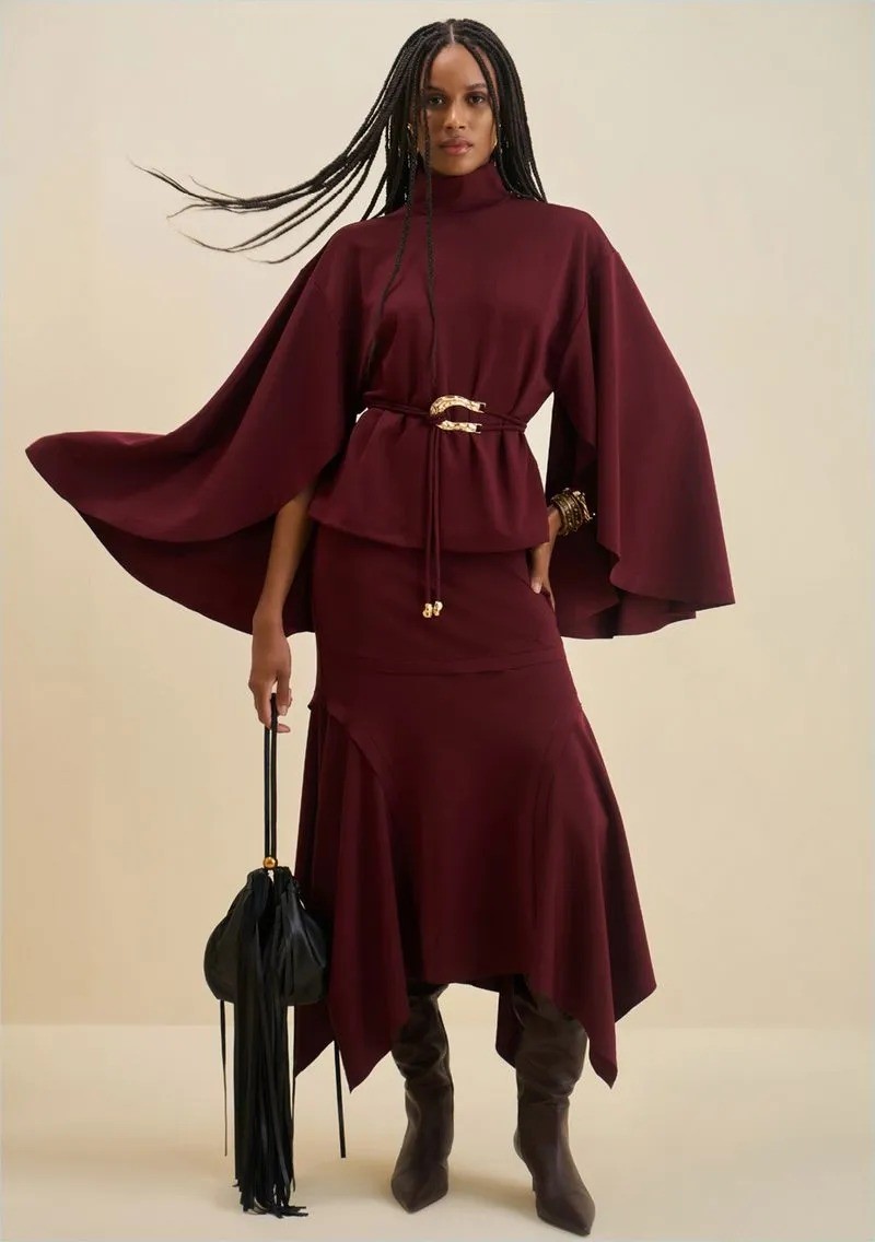 SAIA EVASE ALTA MIDI BORDO MORENA ROSA