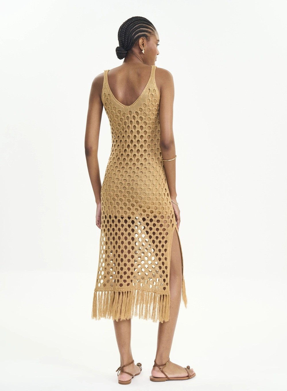 VESTIDO TRICO MARROM RUSTY IRON COLCCI VESTIDO TRICO MARROM RUSTY IRON COLCCI