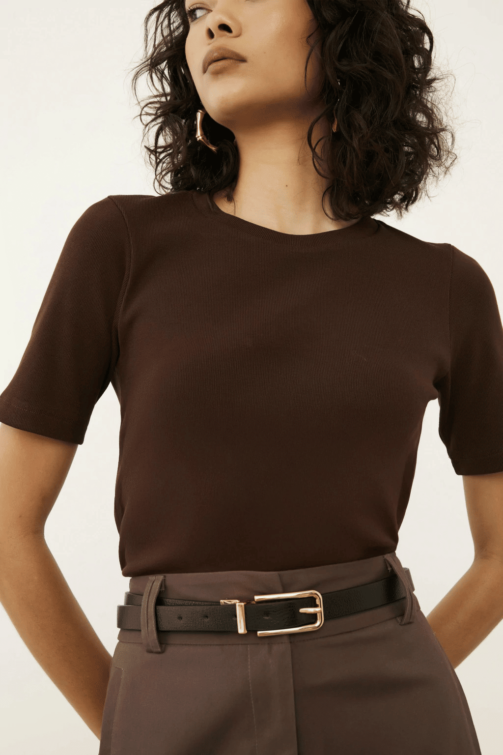 BLUSA THALLY MARROM ESCURO BLUSA THALLY MARROM ESCURO