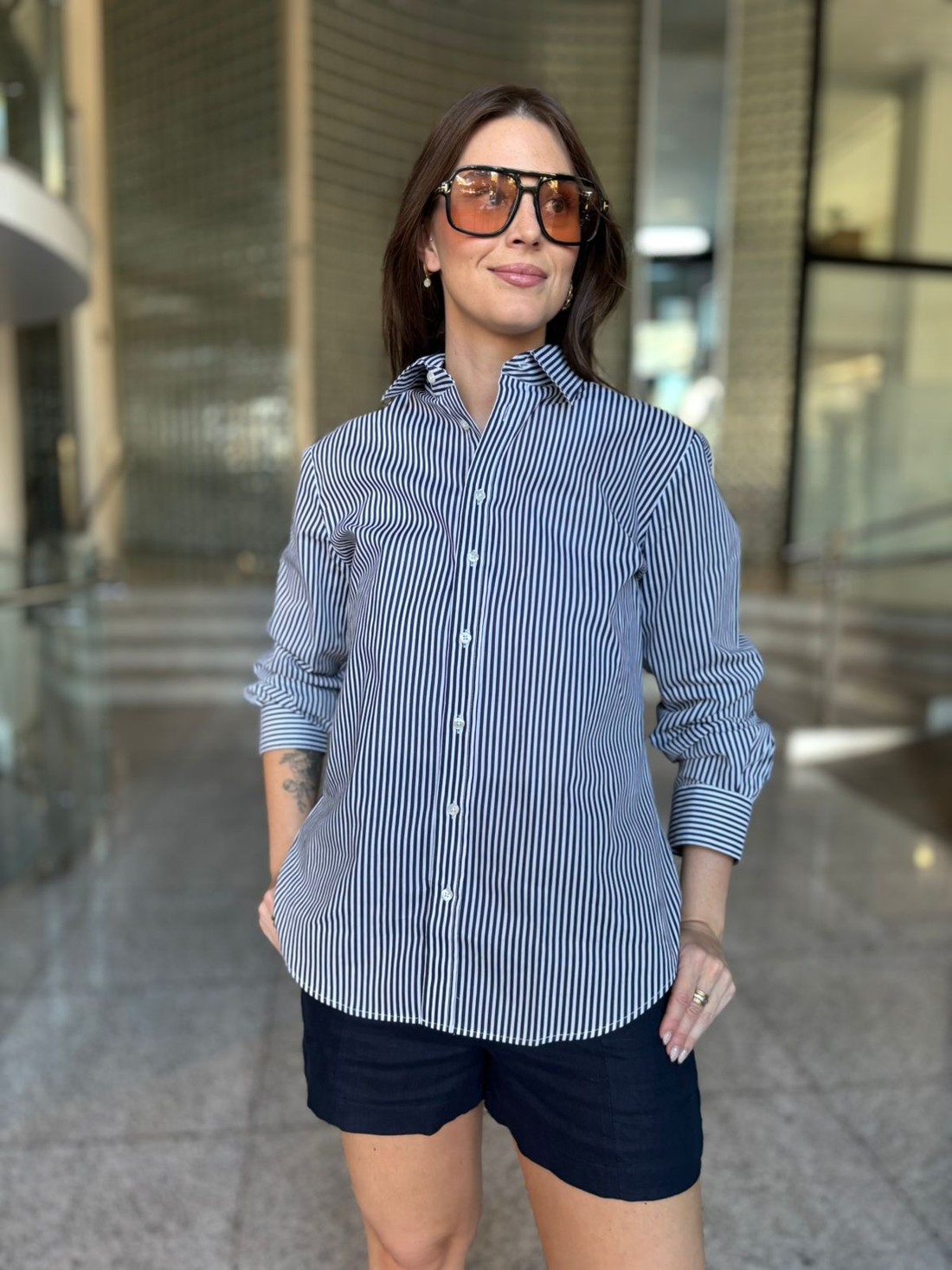 CAMISA LISTRAS CHARLOTTE  AZUL NV