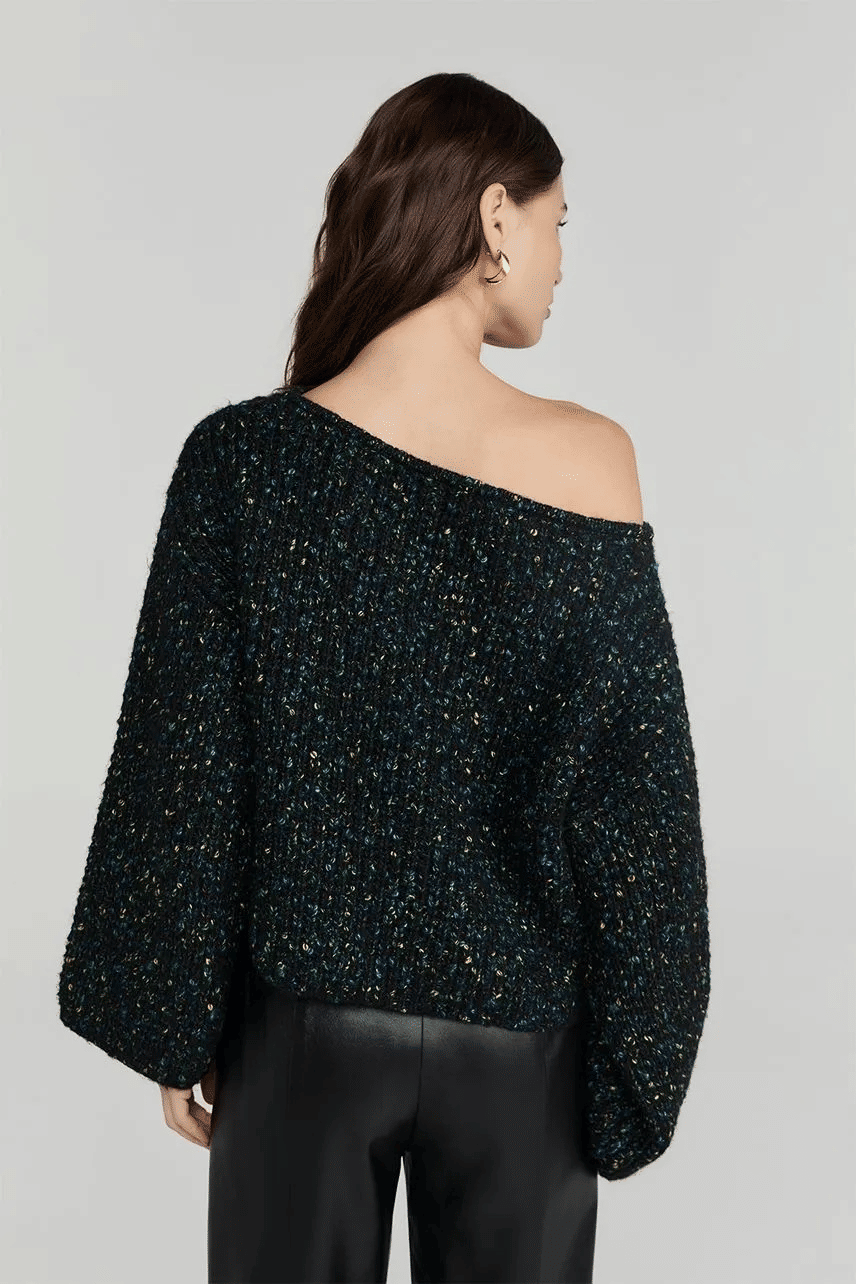 BLUSA TRICOT MANGA LONGA VERA PRETA MULTICOLORS AZUL NV BLUSA TRICOT MANGA LONGA VERA PRETA MULTICOLORS AZUL NV