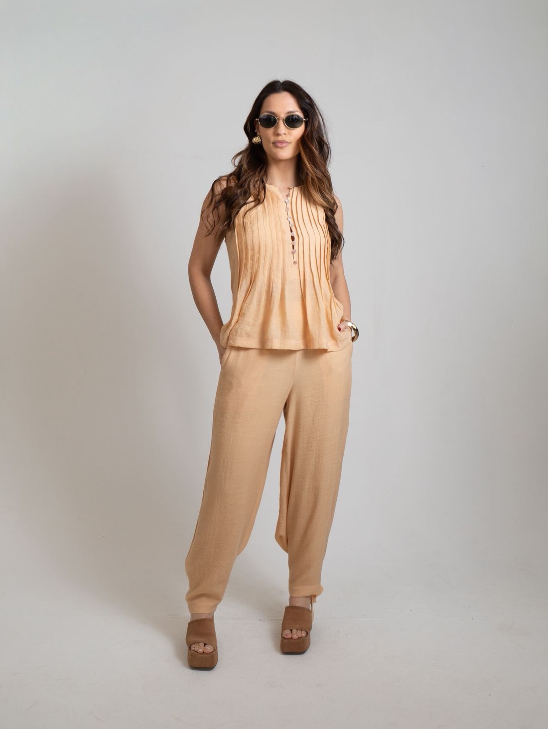 CALCA JOGGING ALTA  AMARELO MORENA ROSA