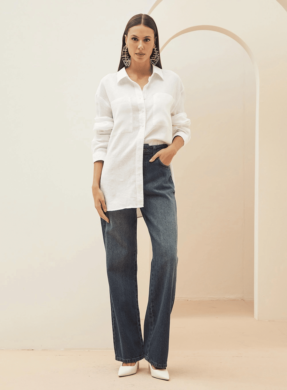 CAMISA LINHO OFF SHELL  OFF WHITE FORUM