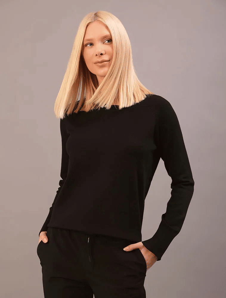 SUETER TRICOT BASICO GOLA CARECA PRETO CALVIN KLEIN SUETER TRICOT BASICO GOLA CARECA PRETO CALVIN KLEIN